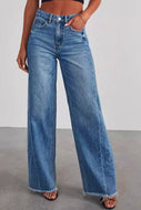 High Waisted Denim Wide Leg Jeans