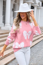 Load image into Gallery viewer, Big bow knit sweater
