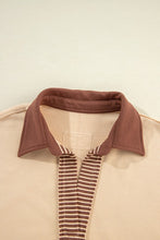 Load image into Gallery viewer, Striped Colorblock Patchwork Collar Sweatshirt
