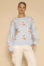 Load image into Gallery viewer, All over snowman holiday knit sweater
