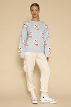 Load image into Gallery viewer, All over snowman holiday knit sweater
