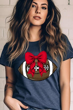 Load image into Gallery viewer, Red Bow Football Graphic Tee
