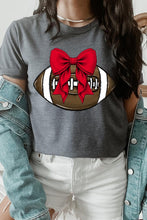 Load image into Gallery viewer, Red Bow Football Graphic Tee
