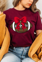 Load image into Gallery viewer, Red Bow Football Graphic Tee
