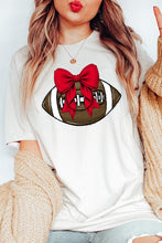 Load image into Gallery viewer, Red Bow Football Graphic Tee
