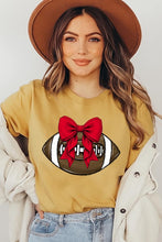 Load image into Gallery viewer, Red Bow Football Graphic Tee
