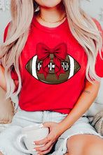 Load image into Gallery viewer, Red Bow Football Graphic Tee
