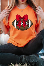 Load image into Gallery viewer, Red Bow Football Graphic Tee
