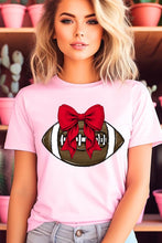 Load image into Gallery viewer, Red Bow Football Graphic Tee
