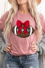 Load image into Gallery viewer, Red Bow Football Graphic Tee
