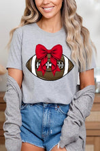 Load image into Gallery viewer, Red Bow Football Graphic Tee
