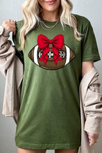 Load image into Gallery viewer, Red Bow Football Graphic Tee
