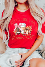 Load image into Gallery viewer, Girl Loves Fall Graphic Tee
