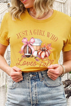 Load image into Gallery viewer, Girl Loves Fall Graphic Tee
