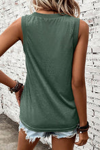 Load image into Gallery viewer, Women Black Ribbed V Neck Tank
