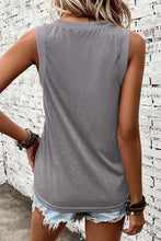 Load image into Gallery viewer, Women Black Ribbed V Neck Tank
