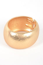 Load image into Gallery viewer, Textured Oversize Matted Gold Bangle
