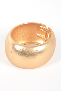 Textured Oversize Matted Gold Bangle