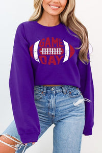 Game Day Football  Graphic Fleece Sweatshirts