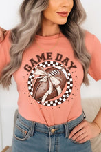 Load image into Gallery viewer, Game Day Football Bow Graphic Tee
