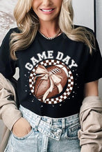 Load image into Gallery viewer, Game Day Football Bow Graphic Tee
