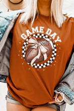 Load image into Gallery viewer, Game Day Football Bow Graphic Tee
