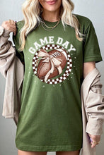 Load image into Gallery viewer, Game Day Football Bow Graphic Tee
