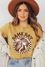 Load image into Gallery viewer, Game Day Football Bow Graphic Tee
