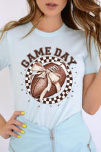 Load image into Gallery viewer, Game Day Football Bow Graphic Tee
