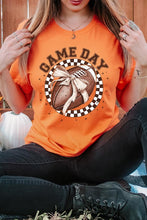 Load image into Gallery viewer, Game Day Football Bow Graphic Tee
