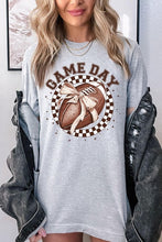 Load image into Gallery viewer, Game Day Football Bow Graphic Tee
