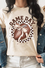 Load image into Gallery viewer, Game Day Football Bow Graphic Tee
