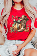 Load image into Gallery viewer, Howdy Pumpkin Western Fall Graphic Tee
