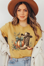 Load image into Gallery viewer, Howdy Pumpkin Western Fall Graphic Tee
