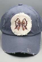 Load image into Gallery viewer, Game Day Football Brown Bows Patch Hat
