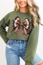 Load image into Gallery viewer, Gameday Football Fall Cute Bow Sweatshirt
