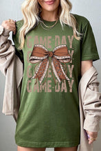 Load image into Gallery viewer, Game Day Football Bow Graphic Tee
