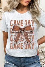 Load image into Gallery viewer, Game Day Football Bow Graphic Tee
