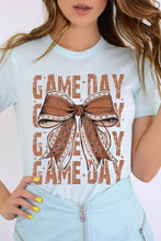 Load image into Gallery viewer, Game Day Football Bow Graphic Tee
