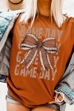 Load image into Gallery viewer, Game Day Football Bow Graphic Tee
