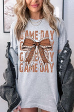 Load image into Gallery viewer, Game Day Football Bow Graphic Tee
