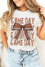 Load image into Gallery viewer, Game Day Football Bow Graphic Tee
