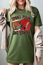 Load image into Gallery viewer, Small Town Big Spirit Football Graphic Tee
