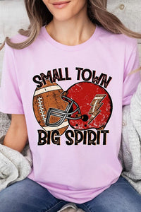 Small Town Big Spirit Football Graphic Tee