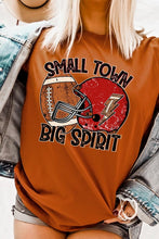 Load image into Gallery viewer, Small Town Big Spirit Football Graphic Tee
