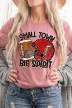 Load image into Gallery viewer, Small Town Big Spirit Football Graphic Tee
