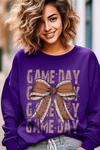 Load image into Gallery viewer, Game Day Football Bow Graphic Fleece Sweatshirts
