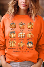 Load image into Gallery viewer, Fruits of The Spirit Pumpkin Graphic Sweatshirts
