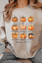 Load image into Gallery viewer, Fruits of The Spirit Pumpkin Graphic Sweatshirts
