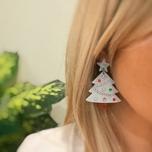 Load image into Gallery viewer, Winter Wonderland Christmas Tree Earrings
